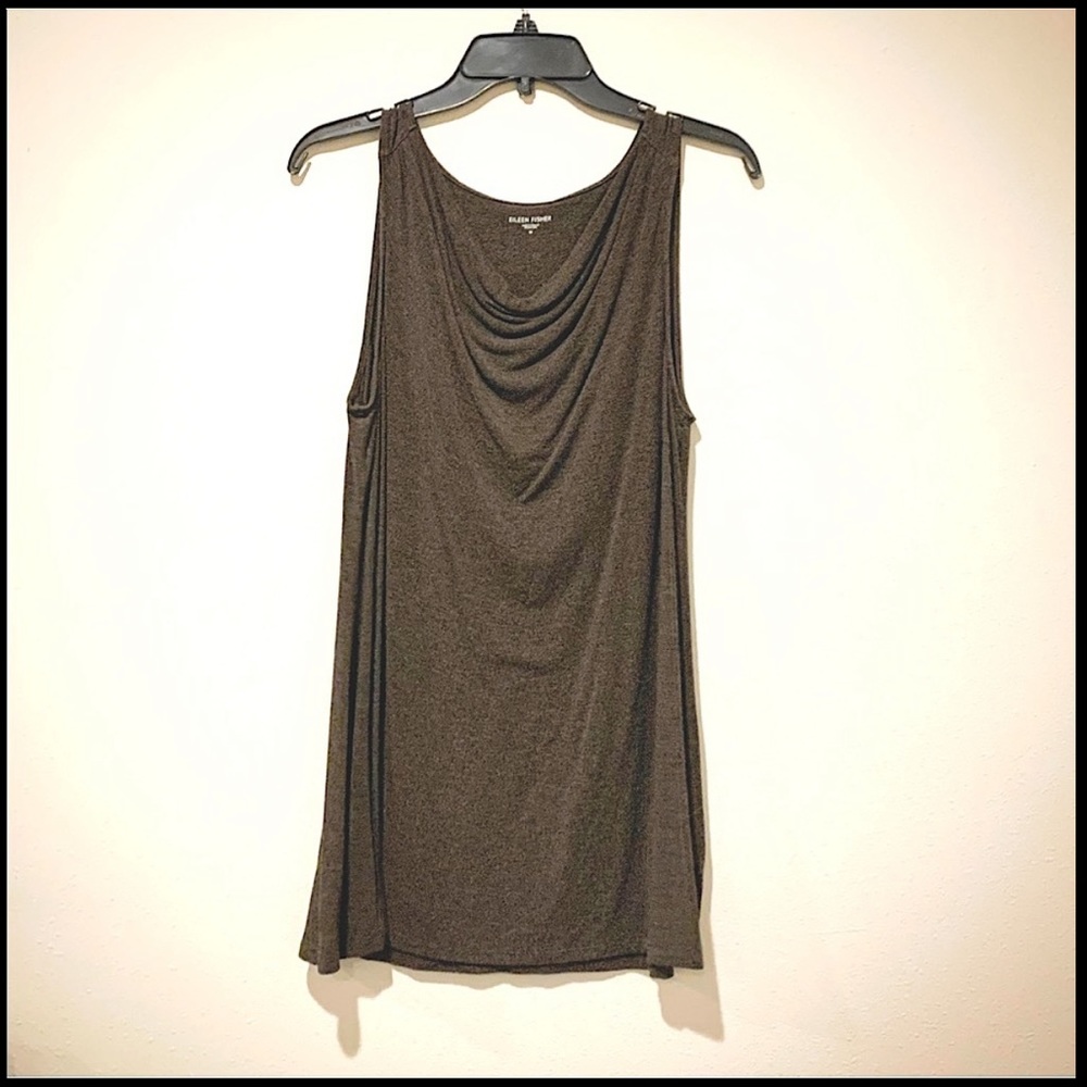 Eileen Fisher Scoop Neck Draped Top